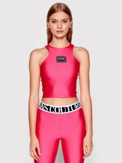 Versace Jeans Couture Γυναίκες Tops Τοπ 72HAM601 Ροζ Slim Fit