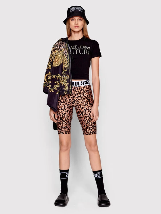 Versace Jeans Couture Γυναίκες T-shirts T-Shirt Mirror 72HAHG01 Μαύρο Regular Fit 4 Versace Jeans Couture Γυναίκες T-shirts T-Shirt Mirror 72HAHG01 Μαύρο Regular Fit - Image 2