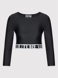 Versace Jeans Couture Γυναίκες Μπλουζάκια Μπλουζάκι Logo 72HAH218 Μαύρο Fitted Fit -Versace Jeans Couture Εκπτώσεις unnamed file 574