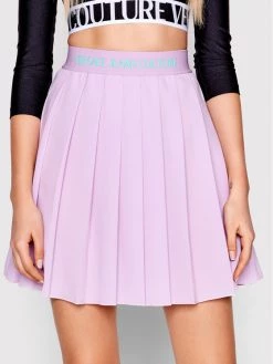 Versace Jeans Couture Γυναίκες Mini Πλισέ φούστα 72HAE811 Μωβ Regular Fit