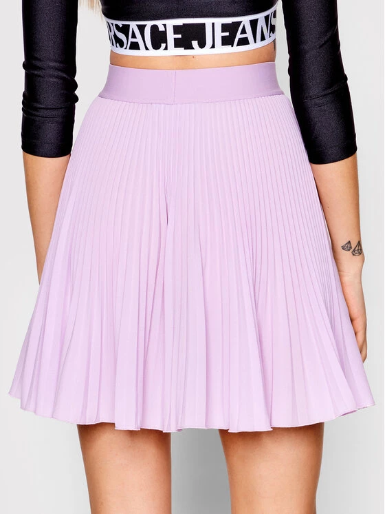 Versace Jeans Couture Γυναίκες Mini Πλισέ φούστα 72HAE811 Μωβ Regular Fit 5 Versace Jeans Couture Γυναίκες Mini Πλισέ φούστα 72HAE811 Μωβ Regular Fit - Image 3