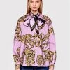 Versace Jeans Couture Γυναίκες Casual Πουκάμισα Πουκάμισο 72HAL2A7 Μωβ Regular Fit