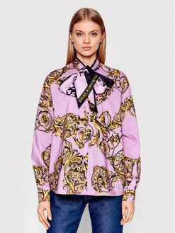 Versace Jeans Couture Γυναίκες Casual Πουκάμισα Πουκάμισο 72HAL2A7 Μωβ Regular Fit