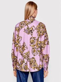 Versace Jeans Couture Γυναίκες Casual Πουκάμισα Πουκάμισο 72HAL2A7 Μωβ Regular Fit -Versace Jeans Couture Εκπτώσεις unnamed file 582