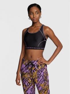 Versace Jeans Couture Γυναίκες Χωρίς Μπανέλα Σουτιέν τοπ Shiny 73HAM607 Μαύρο