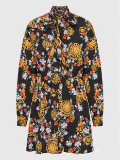 Versace Jeans Couture Γυναίκες Φορέματα σε Στυλ Πουκάμισο & Σεμιζιέ Φόρεμα πουκάμισο 72HAO924 Μαύρο Regular Fit -Versace Jeans Couture Εκπτώσεις unnamed file 621