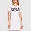 Versace Jeans Couture Γυναίκες Καθημερινά Φορέματα Φόρεμα καθημερινό Logo Flower 72HAOT11 Λευκό Regular Fit -Versace Jeans Couture Εκπτώσεις unnamed file 642