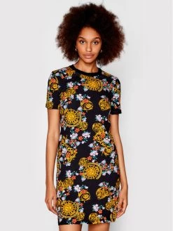 Versace Jeans Couture Γυναίκες Καθημερινά Φορέματα Φόρεμα καθημερινό 72HAO939 Μαύρο Regular Fit