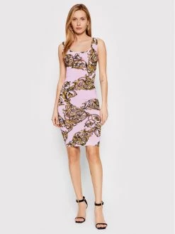 Versace Jeans Couture Γυναίκες Καθημερινά Φορέματα Φόρεμα καθημερινό Regalia Baroque 72HAO946 Μωβ Slim Fit -Versace Jeans Couture Εκπτώσεις unnamed file 654