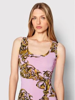 Versace Jeans Couture Γυναίκες Καθημερινά Φορέματα Φόρεμα καθημερινό Regalia Baroque 72HAO946 Μωβ Slim Fit -Versace Jeans Couture Εκπτώσεις unnamed file 656