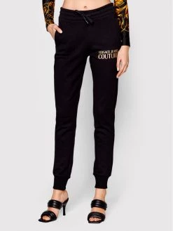 Versace Jeans Couture Γυναίκες Παντελόνια Φόρμας Παντελόνι φόρμας Logo 72HAAT01 Μαύρο Regular Fit