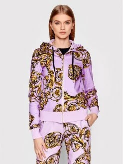 Versace Jeans Couture Γυναίκες Μπλούζες Μπλούζα Regalia 72HAI306 Μωβ Regular Fit -Versace Jeans Couture Εκπτώσεις unnamed file 715