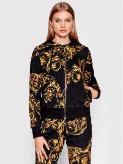 Versace Jeans Couture Γυναίκες Μπλούζες Μπλούζα Regalia 72HAI306 Μαύρο Regular Fit