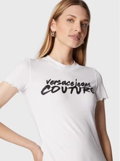 Versace Jeans Couture Γυναίκες T-shirts T-Shirt Logo Brush 73HAHT15 Λευκό Regular Fit -Versace Jeans Couture Εκπτώσεις unnamed file 72
