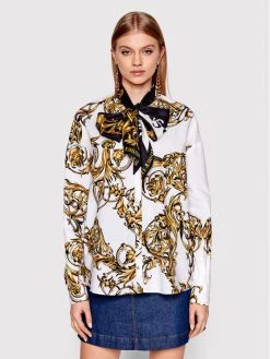 Versace Jeans Couture Γυναίκες Casual Πουκάμισα Πουκάμισο 72HAL2A7 Λευκό Regular Fit