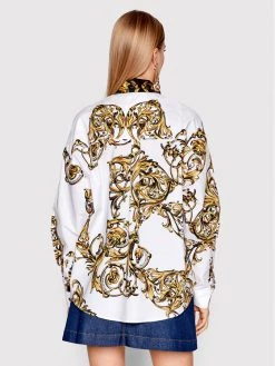 Versace Jeans Couture Γυναίκες Casual Πουκάμισα Πουκάμισο 72HAL2A7 Λευκό Regular Fit -Versace Jeans Couture Εκπτώσεις unnamed file 731