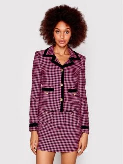 Versace Jeans Couture Γυναίκες Σακάκια & Μπλέιζερ Μπλέιζερ Jacquard Dis Vichy Bicolore 71HAQ703 Ροζ Regular Fit