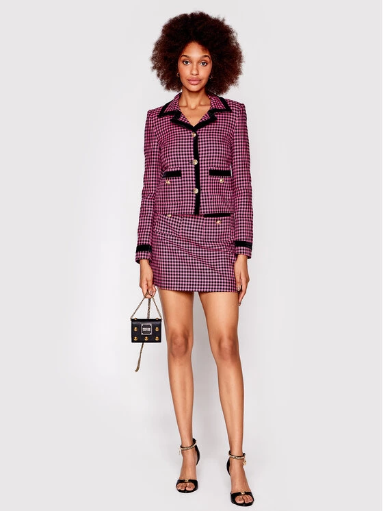 Versace Jeans Couture Γυναίκες Σακάκια & Μπλέιζερ Μπλέιζερ Jacquard Dis Vichy Bicolore 71HAQ703 Ροζ Regular Fit 4 Versace Jeans Couture Γυναίκες Σακάκια & Μπλέιζερ Μπλέιζερ Jacquard Dis Vichy Bicolore 71HAQ703 Ροζ Regular Fit - Image 2