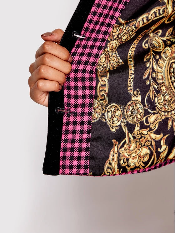 Versace Jeans Couture Γυναίκες Σακάκια & Μπλέιζερ Μπλέιζερ Jacquard Dis Vichy Bicolore 71HAQ703 Ροζ Regular Fit 7 Versace Jeans Couture Γυναίκες Σακάκια & Μπλέιζερ Μπλέιζερ Jacquard Dis Vichy Bicolore 71HAQ703 Ροζ Regular Fit - Image 5