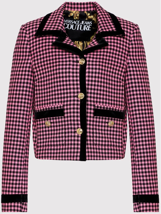 Versace Jeans Couture Γυναίκες Σακάκια & Μπλέιζερ Μπλέιζερ Jacquard Dis Vichy Bicolore 71HAQ703 Ροζ Regular Fit 8 Versace Jeans Couture Γυναίκες Σακάκια & Μπλέιζερ Μπλέιζερ Jacquard Dis Vichy Bicolore 71HAQ703 Ροζ Regular Fit - Image 6
