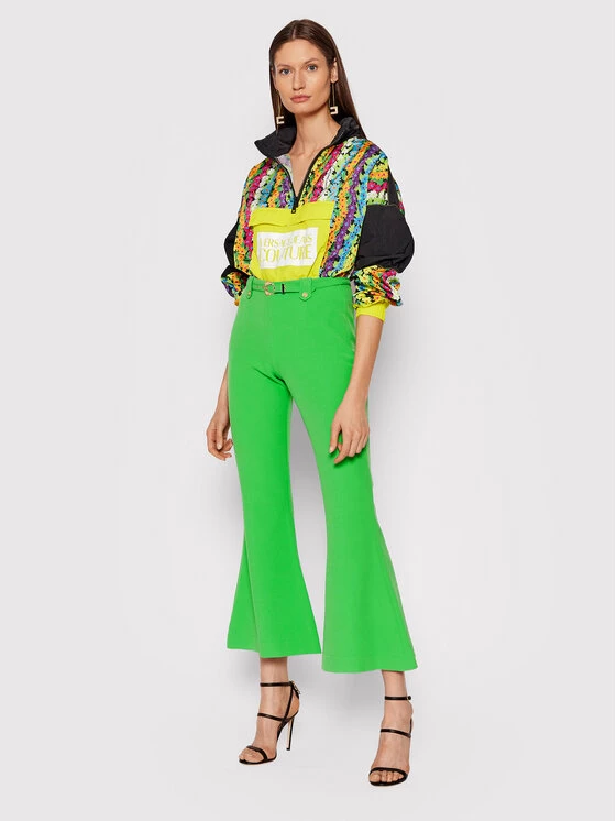 Versace Jeans Couture Γυναίκες Υφασμάτινα Παντελόνια Παντελόνι υφασμάτινο Flared 71HAA111 Πράσινο Regular Fit 4 Versace Jeans Couture Γυναίκες Υφασμάτινα Παντελόνια Παντελόνι υφασμάτινο Flared 71HAA111 Πράσινο Regular Fit - Image 2