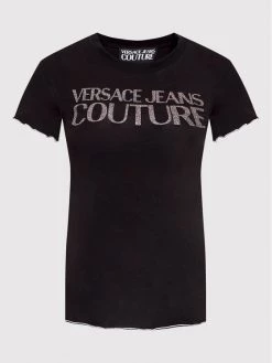 Versace Jeans Couture Γυναίκες T-shirts T-Shirt 73HAHT02 Μαύρο Regular Fit -Versace Jeans Couture Εκπτώσεις unnamed file 77