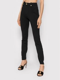 Versace Jeans Couture Γυναίκες Υφασμάτινα Παντελόνια Παντελόνι υφασμάτινο 71HAA109 Μαύρο Slim Fit