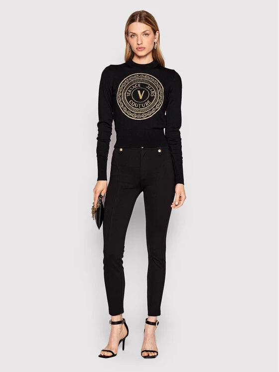 Versace Jeans Couture Γυναίκες Υφασμάτινα Παντελόνια Παντελόνι υφασμάτινο 71HAA109 Μαύρο Slim Fit 5 Versace Jeans Couture Γυναίκες Υφασμάτινα Παντελόνια Παντελόνι υφασμάτινο 71HAA109 Μαύρο Slim Fit - Image 3