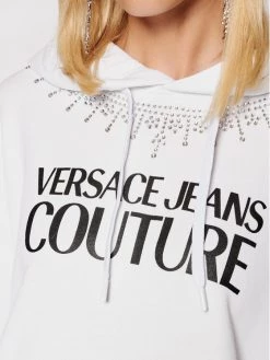 Versace Jeans Couture Γυναίκες Πλεκτά Φορέματα Φόρεμα υφασμάτινο Crystal 71HAIG03 Λευκό Boxy Fit -Versace Jeans Couture Εκπτώσεις unnamed file 791