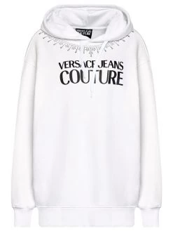 Versace Jeans Couture Γυναίκες Πλεκτά Φορέματα Φόρεμα υφασμάτινο Crystal 71HAIG03 Λευκό Boxy Fit -Versace Jeans Couture Εκπτώσεις unnamed file 793