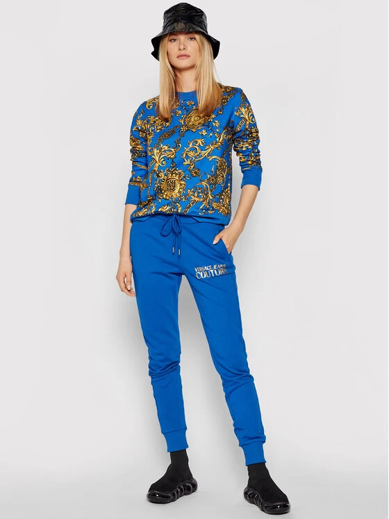 Versace Jeans Couture Γυναίκες Παντελόνια Φόρμας Παντελόνι φόρμας Logo Foil 71HAAT04 Μπλε Regular Fit 4 Versace Jeans Couture Γυναίκες Παντελόνια Φόρμας Παντελόνι φόρμας Logo Foil 71HAAT04 Μπλε Regular Fit - Image 2