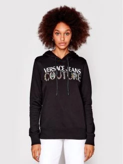 Versace Jeans Couture Γυναίκες Μπλούζες Μπλούζα 71HAIF04 Μαύρο Regular Fit