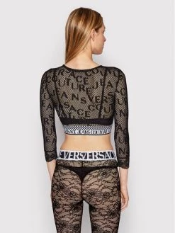 Versace Jeans Couture Γυναίκες Μπλουζάκια Μπλουζάκι Logo 71HAH229 Μαύρο Slim Fit -Versace Jeans Couture Εκπτώσεις unnamed file 828