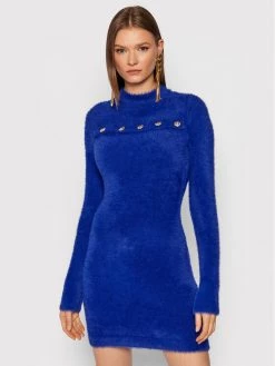 Versace Jeans Couture Γυναίκες Πλεκτά Φορέματα Φόρεμα υφασμάτινο 71HAO822 Σκούρο μπλε Slim Fit