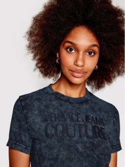 Versace Jeans Couture Γυναίκες Καθημερινά Φορέματα Φόρεμα καθημερινό Logo Crinkle 71HAOP13 Γκρι Regular Fit -Versace Jeans Couture Εκπτώσεις unnamed file 844