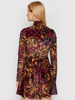 Versace Jeans Couture Γυναίκες Πλεκτά Φορέματα Φόρεμα υφασμάτινο 71HAO928 Μπορντό Regular Fit -Versace Jeans Couture Εκπτώσεις unnamed file 853