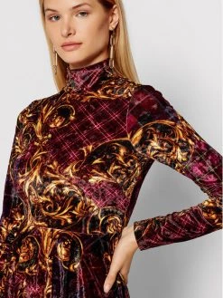 Versace Jeans Couture Γυναίκες Πλεκτά Φορέματα Φόρεμα υφασμάτινο 71HAO928 Μπορντό Regular Fit -Versace Jeans Couture Εκπτώσεις unnamed file 854