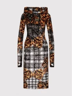 Versace Jeans Couture Γυναίκες Πλεκτά Φορέματα Φόρεμα υφασμάτινο 71HAO927 Γκρι Slim Fit -Versace Jeans Couture Εκπτώσεις unnamed file 865