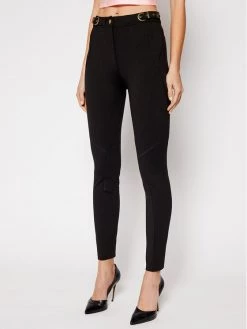 Versace Jeans Couture Γυναίκες Υφασμάτινα Παντελόνια Παντελόνι υφασμάτινο A1HWA109 Μαύρο Slim Fit